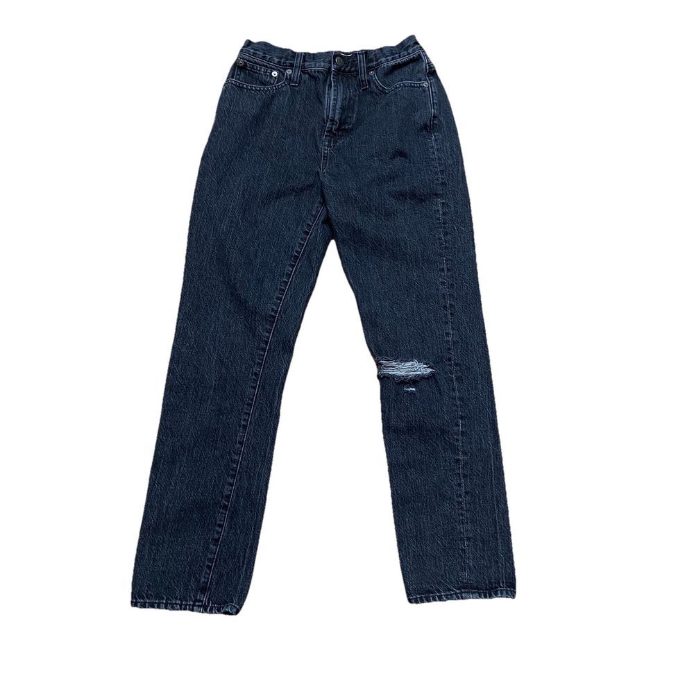 Madewell Jeans Womens 26x28 The Perfect‎ Vintage Straight Jean Black High Rise